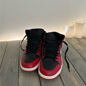 Nike Red and Black High-Top Sneakers